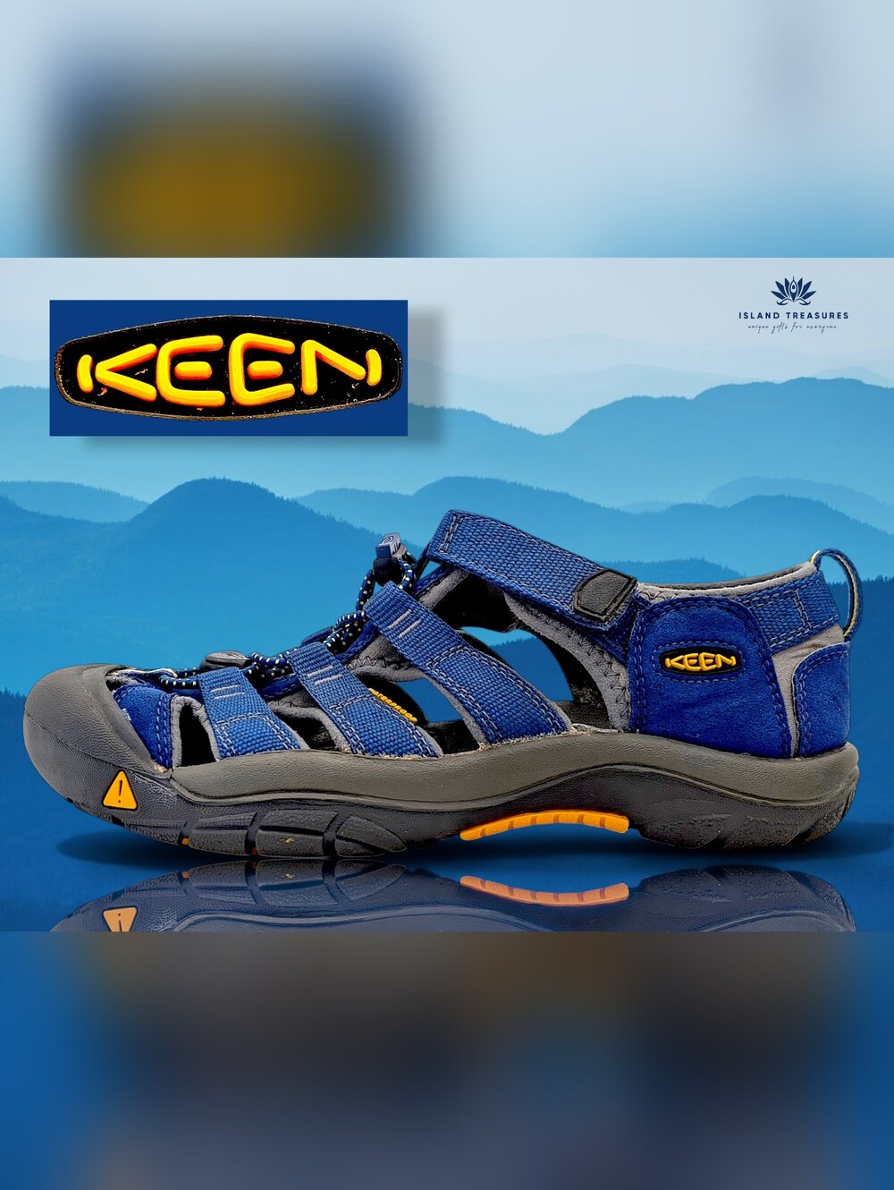 Keen Newport H2 Sz 5 Women Navy Bungee Cord Lace SlipOn Shoe EVA Comfort Footbed